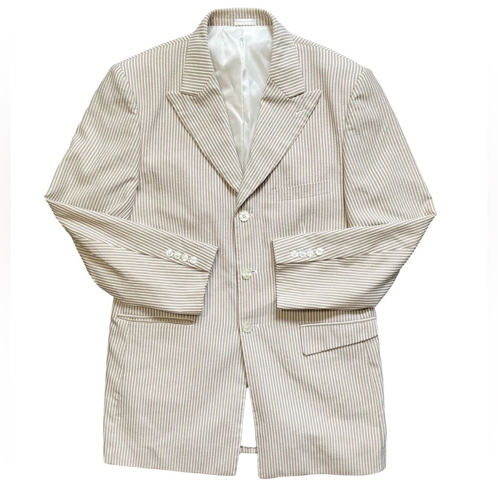 Falcone Superlative Men's Italian Seersucker Blazer Sports Coat Size 40R